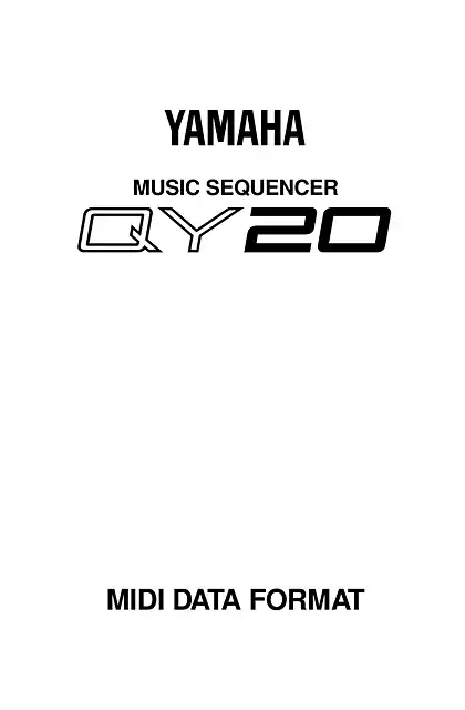 yamaha雅马哈QY20 MIDI Data Format